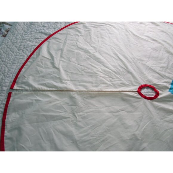 Vintage House Of Hatten Southwest Santa Applique Tree Skirt 58" Cotton Poly GUC - Picture 10 of 16